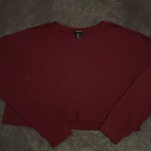 Burgundy Cropped Sweater